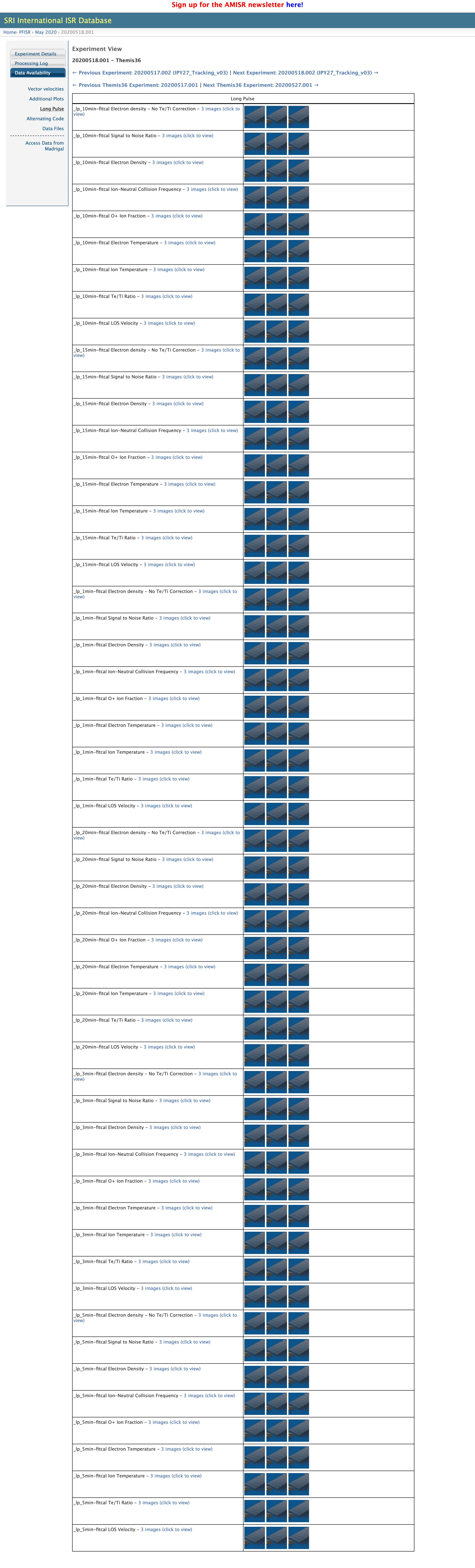 SRI Database | AMISR User Manual